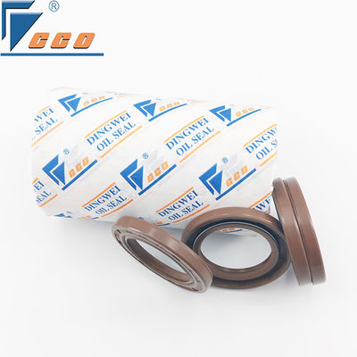 ซีลน้ำมันโครงกระดูก FKM มาตรฐาน ซีลเพลาหมุน ซีลน้ำมันสีน้ำตาล ทนทานต่อการกัดกร่อน